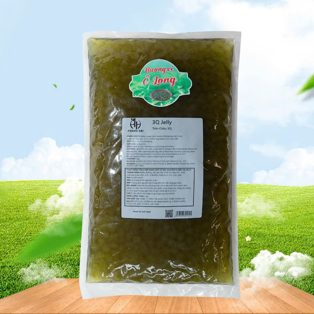 Trân châu 3Q Jelly hương vị ô long