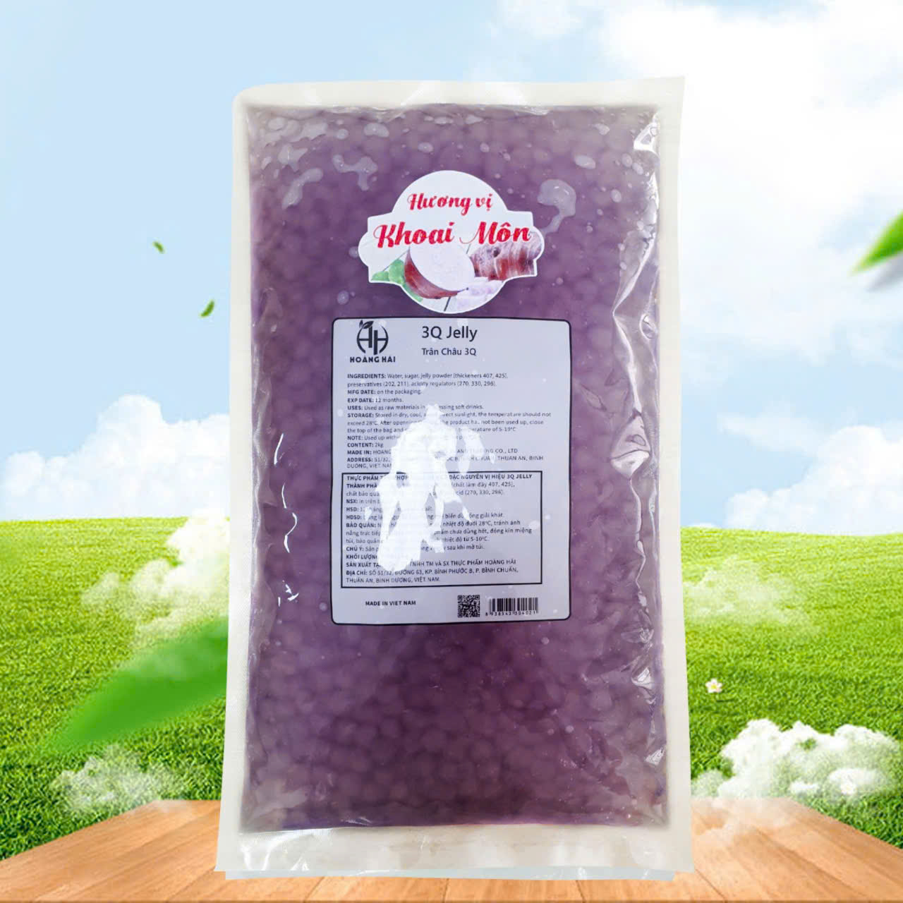 Trân châu 3Q Jelly hương vị khoai môn